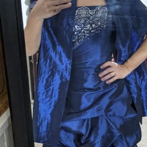 Navy blue formal long dress